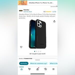 Otterbox iPhone 13 Pro Max case black .